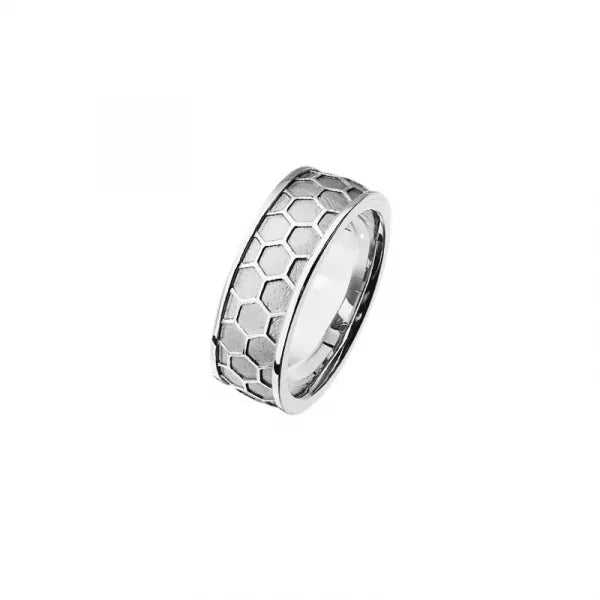 anillo estilo panal de abeja