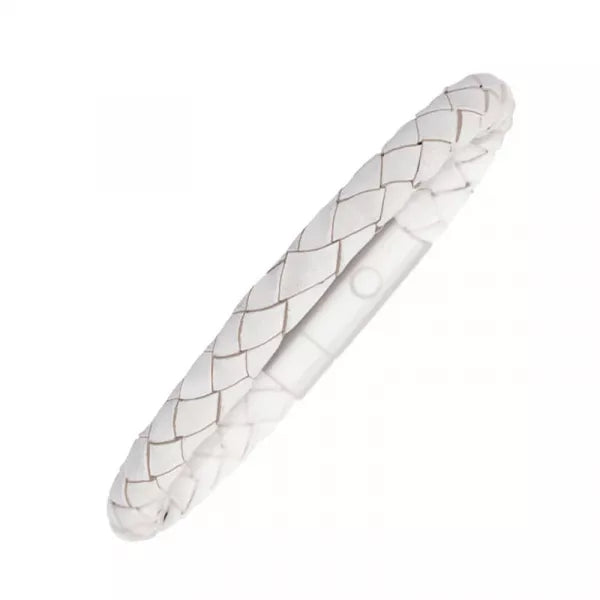 Pulsera magnética de cuero trenzado