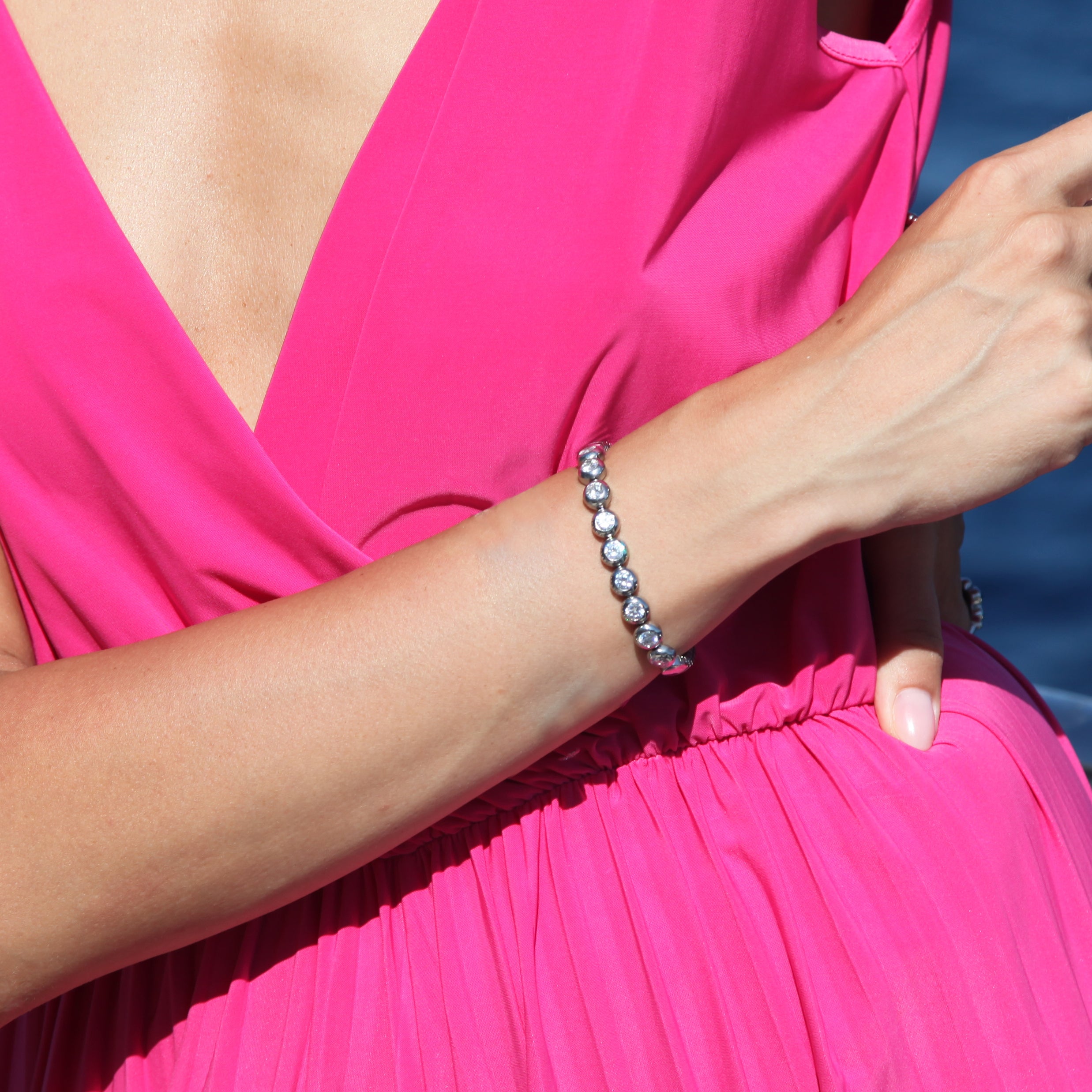 Pulsera de eslabones con circonitas Classix