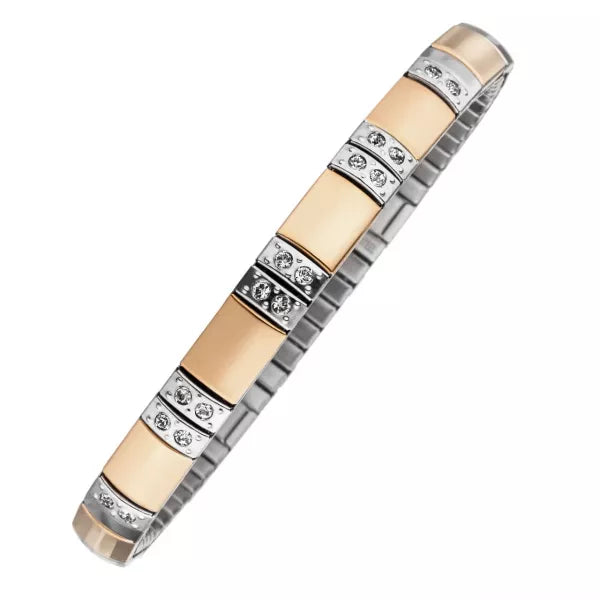Pulsera magnética flexible Pure en la tendencia rosa de moda con cristales brillantes