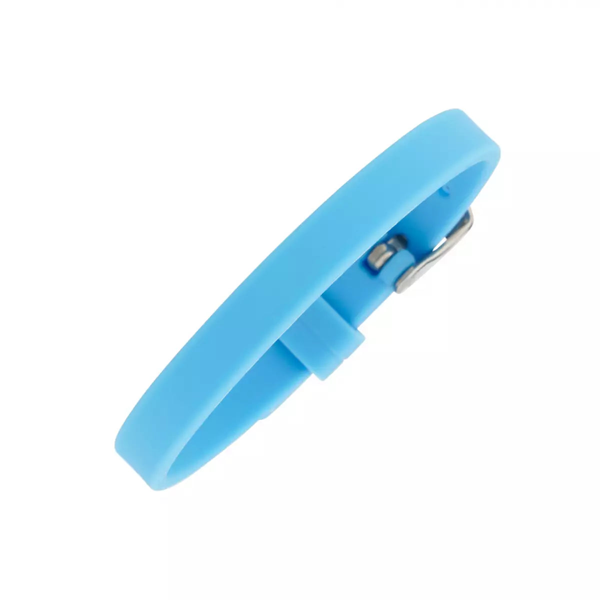 Pulsera de silicona color azul para niños