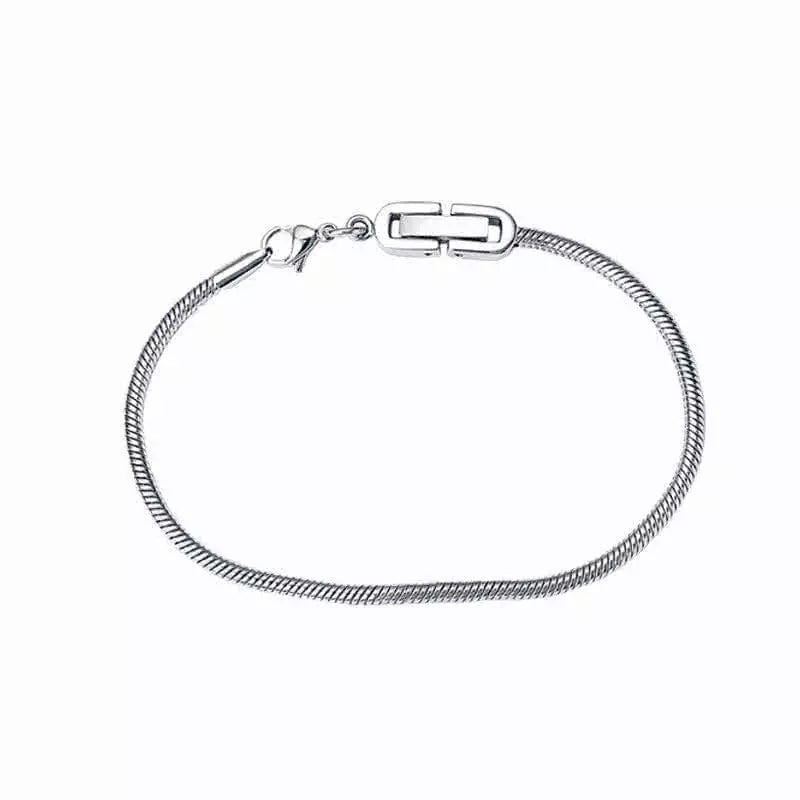 Pulsera de encanto de acero inoxidable