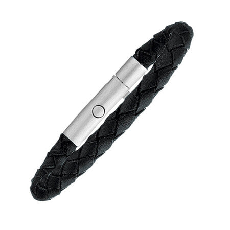 Pulsera magnética de cuero, negro