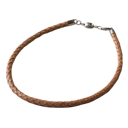 Collar Leder-Halskette "rund geflochten"