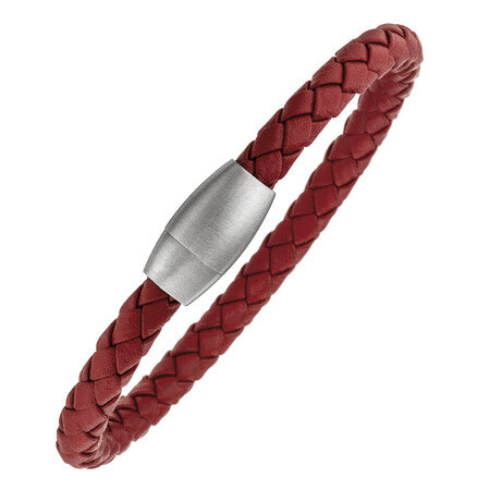 Correa de cuero con hebilla de joyería rojo