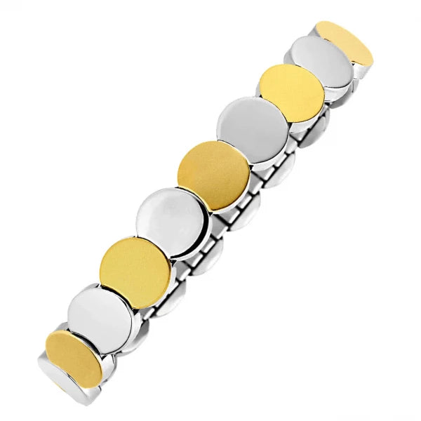 Pulsera Flexi Discos Lisos  Bicolor