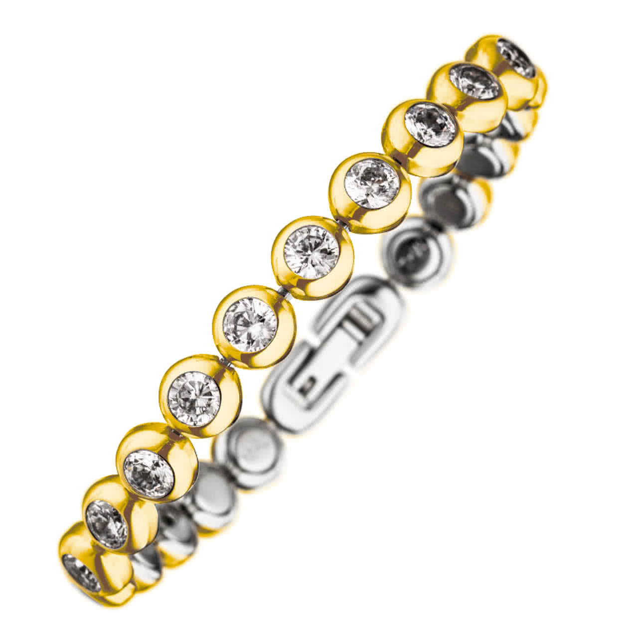 Pulsera dorada con circonitas Classix