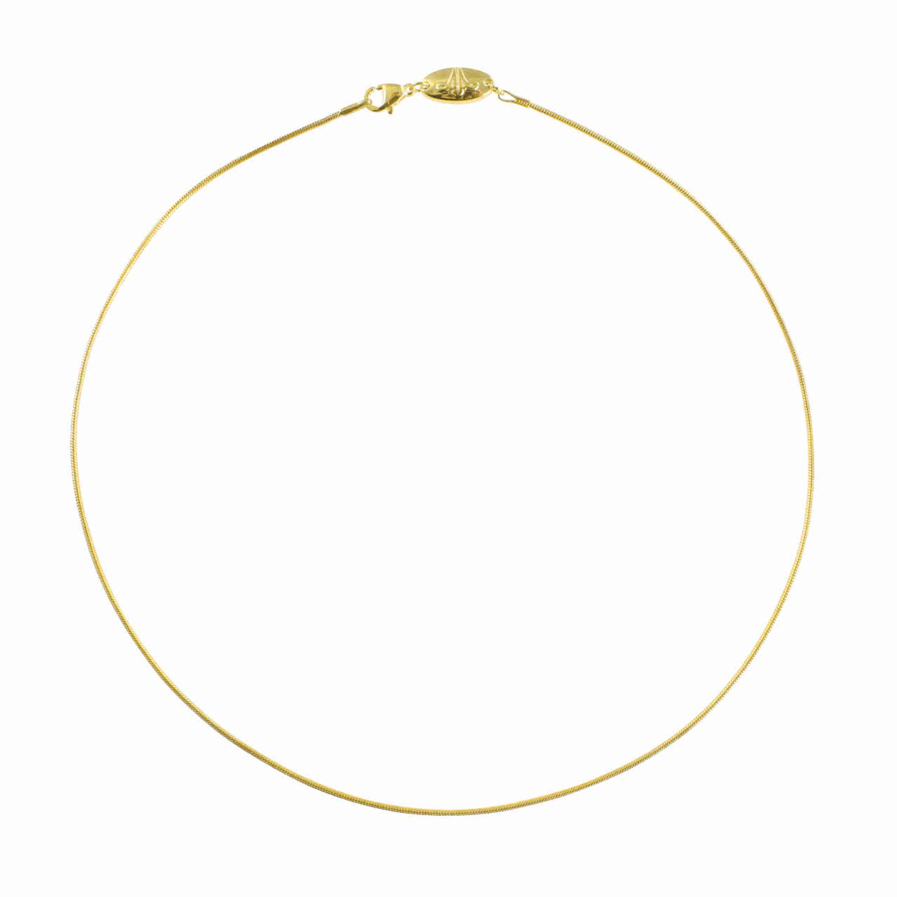 Collar Semi-Retorcido Bañado En Oro