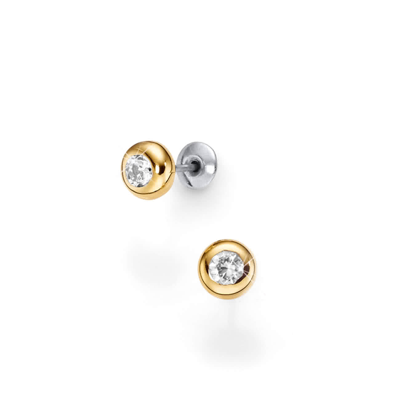 Pendientes con circonita Glitz - Silver / Gold
