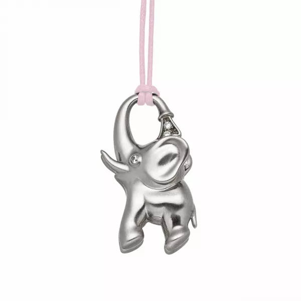 Colgante magnético elefante grande con circonitas brillantes