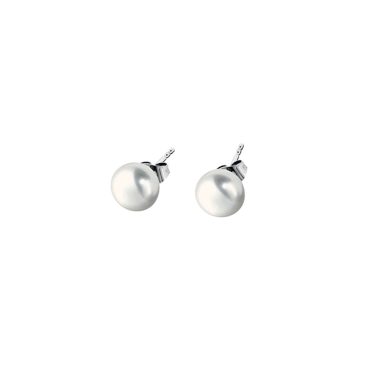 Pendientes de perlas blancas (perlas de agua dulce)